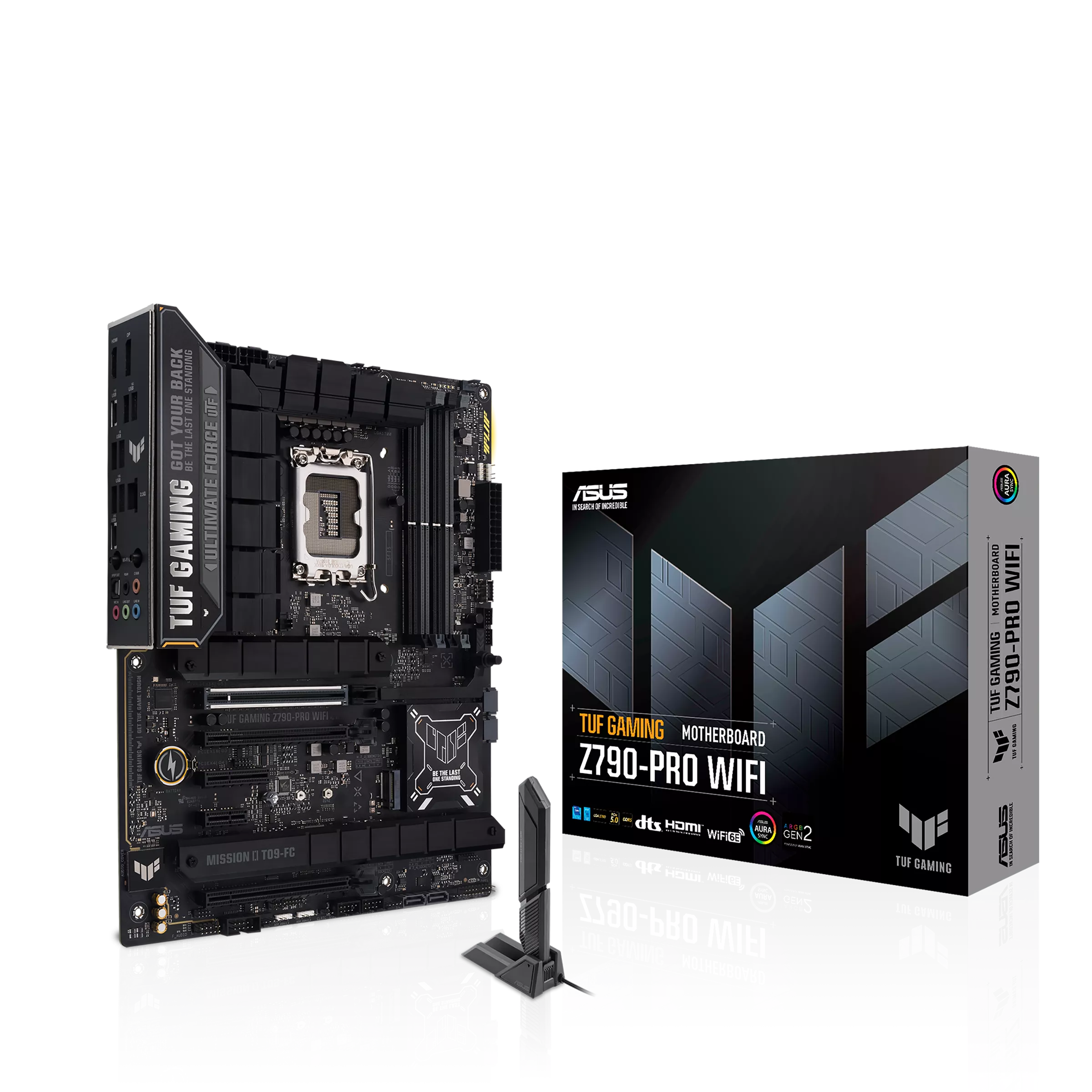 مادربرد ASUS TUF GAMING Z790-PRO WIFI به‌همراه جعبه و آنتن WiFi
